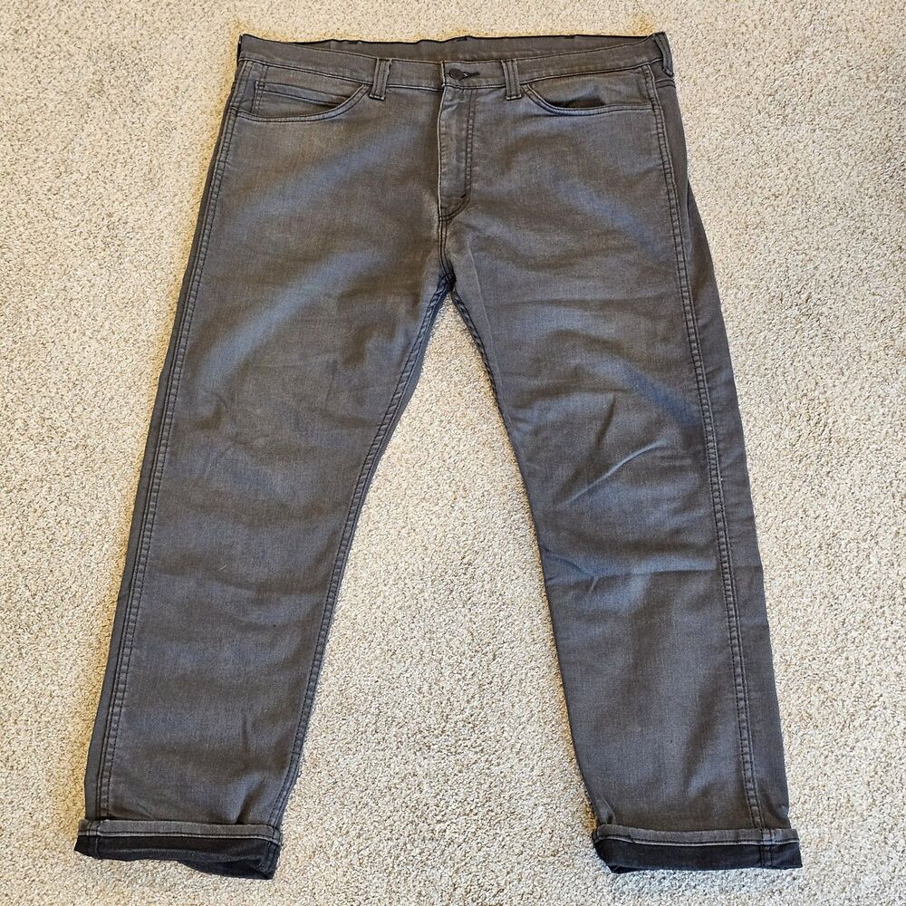 Levi's 508 Regular Taper Men's Jeans 38x30 Charcoal Gray Blank Black Tab ®